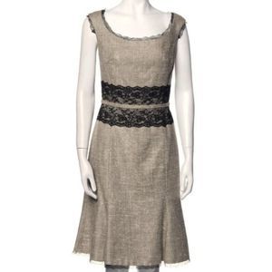 Escada Tan Lace Dress